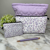 Pouch, Mini Pouch + More Bundled Set - Animal Print Purple