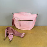 The Roni Nylon Crossbody - Solid Light Pink