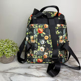 Mini Backpack - Floral On Black