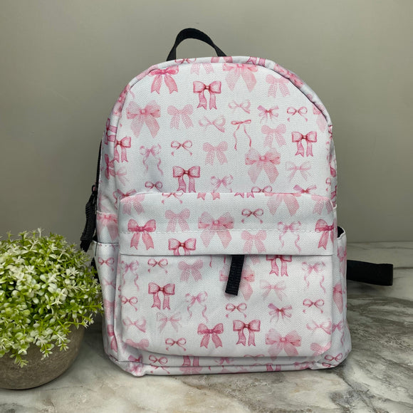 Mini Backpack - Bows Pink