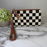 Wallet Clutch - Checker Canvas