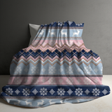 Blanket Christmas #28 - Snowflake Blue Pink - PREORDER