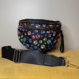 The Roni Nylon Crossbody - Rainbow Paw Print - PREORDER