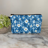 Pouch - Religious, Floral Cross