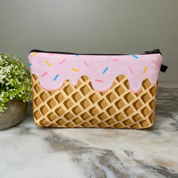 Pouch - Ice Cream Cone Light Pink
