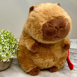 Plush Capybara Strawberry Toy