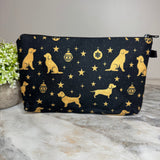 Pouch - Christmas Holiday - Dog Gold Black