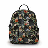 Mini Backpack - Floral On Black