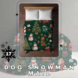 Blanket Christmas #17 - Dog Snowman Mail - PREORDER