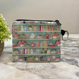 Mini Pouch - Mint Floral Bookcase