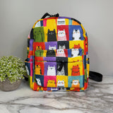 Mini Backpack - Cat Squares