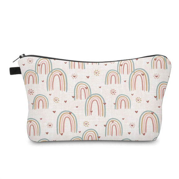 Pouch - Rainbow Heart Pale Pink