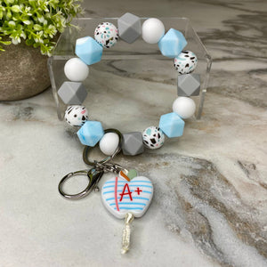 Silicone Bracelet Keychain - Teacher - A+
