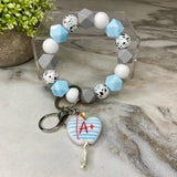 Silicone Bracelet Keychain - Teacher - A+