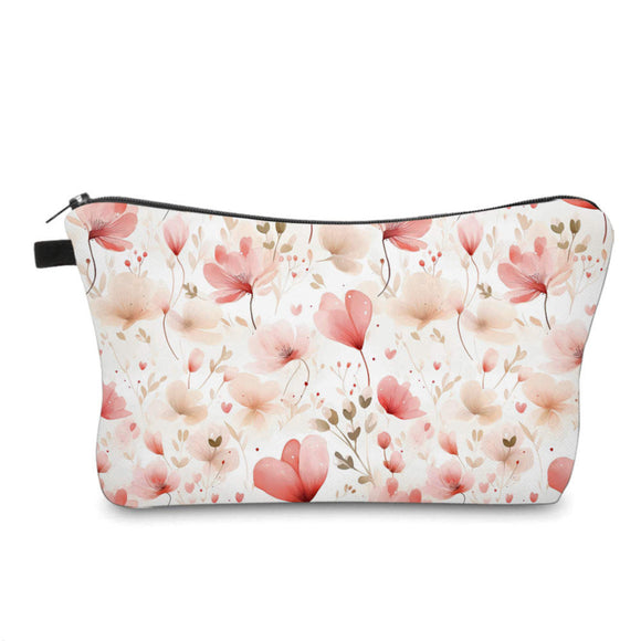 Pouch - Floral Pale Pink + Cream