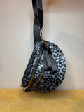 The Roni Nylon Crossbody - Animal Print Grey with Black - PREORDER
