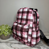 Mini Backpack - Valentine’s Day Pink Plaid