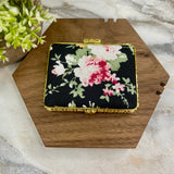 Compact Mirror - Black Floral (by shape)