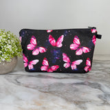 Pouch - Butterfly Pink Black