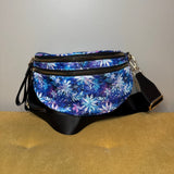 The Roni Nylon Crossbody - Blue Purple Snowflake