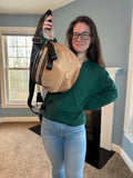 The Roni Nylon Crossbody - Bronze + Black