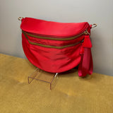 The Roni Nylon Crossbody - Solid Red