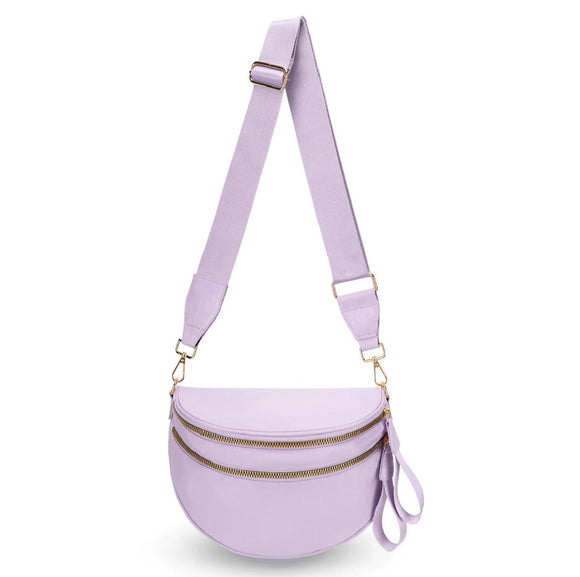 The Roni Nylon Crossbody - Solid Light Purple