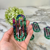 Jumbo Paperclip - Tree Forest Pink Green