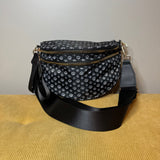 The Roni Nylon Crossbody - Black & Grey Paw