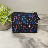 Mini Pouch - Neon Cat Outline