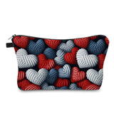 Set - Blue + Red Knit Hearts