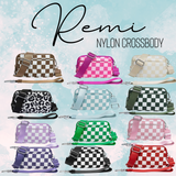 Remi - Nylon Crossbody Checkered - PREORDER