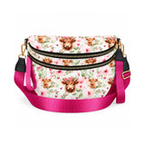 The Roni Nylon Crossbody - Highland Cow Pink Floral