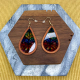 Wooden Teardrop Cutout - Stained Glass Acrylic - #4