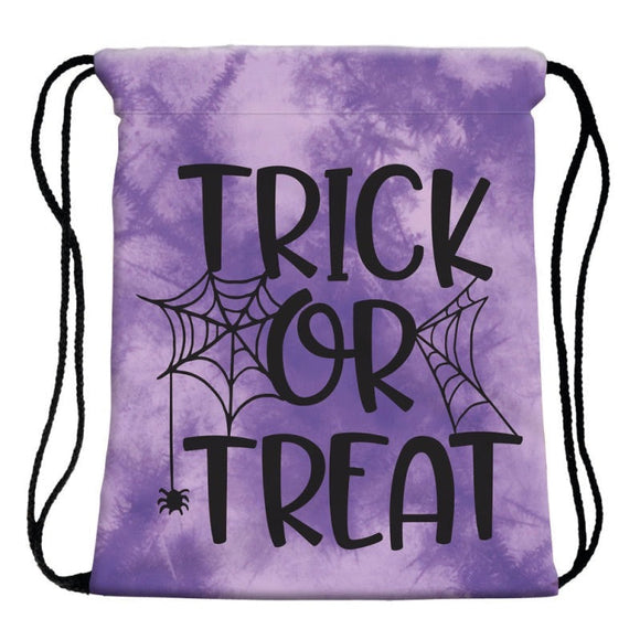 Drawstring Bag - Halloween Purple Trick Or Treat