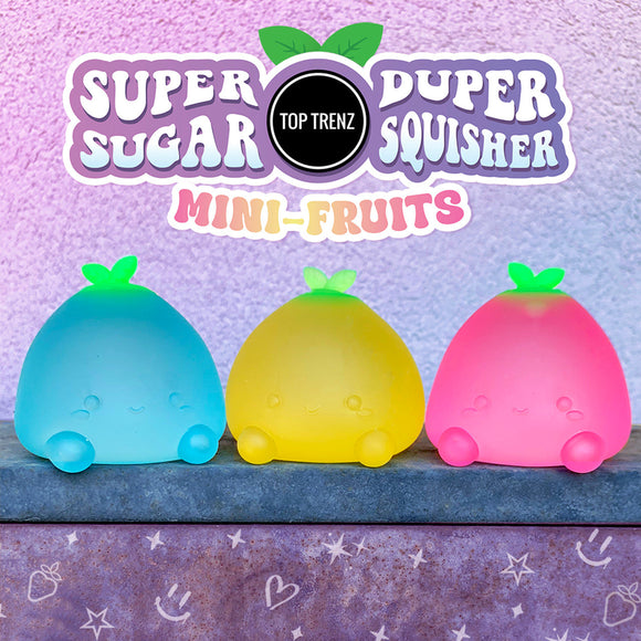 Super Duper Sugar Squisher Toy - Mini Fruits 2 Pack