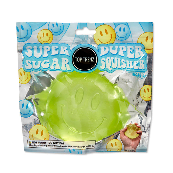 Super Duper Sugar Squisher Toy - Happy Face
