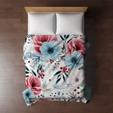 Blanket - Christmas Red Pink Blue Winter Floral - PREORDER