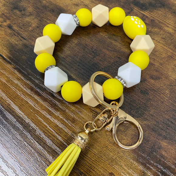 Silicone Bracelet Keychain - Lemon