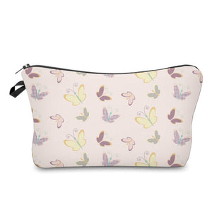 Pouch - Butterfly Pink Yellow