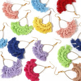 Macrame Earrings - Colorful Teardrops