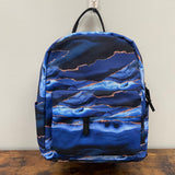 Mini Backpack - Marble Deep Blue Glitter