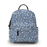 Mini Backpack - Denim Anchors
