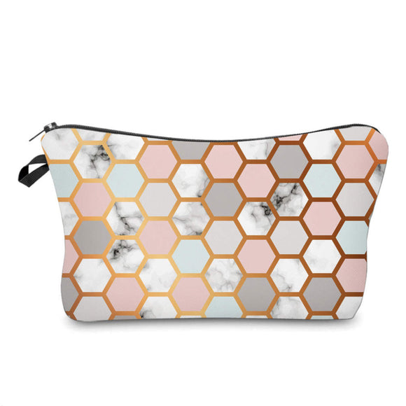 Pouch - Marble Hexagon