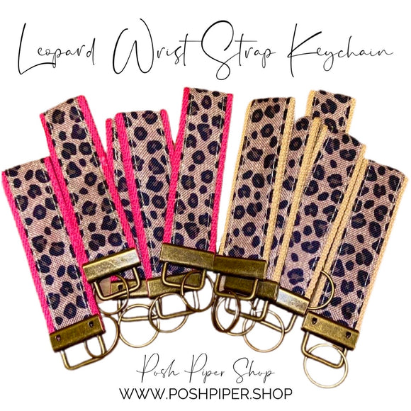 Leopard Wrist Strap Keychain