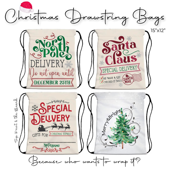 Christmas Drawstring Bag