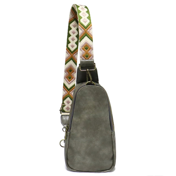The Samantha Sling Crossbody - Medium Grey