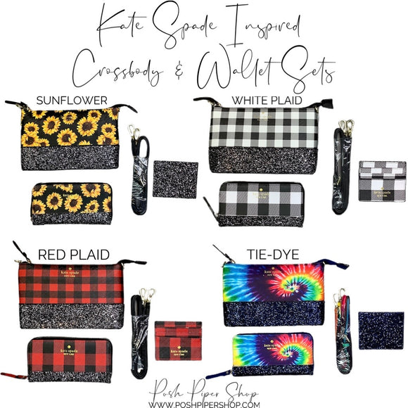 KS Inspired Glitter Crossbody and Wallet Sets