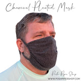 Charcoal Pleated Mask