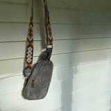 The Samantha Sling Crossbody - Medium Grey